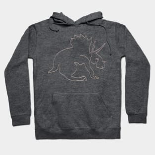 Maastrichtien Triceratops Ceratopia Cream Color - Oneliner Hoodie